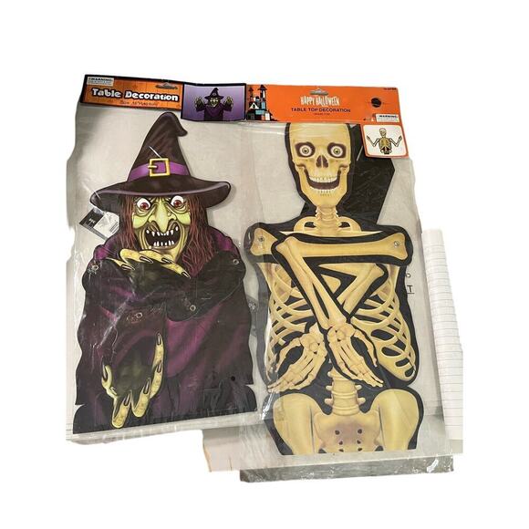 Halloween Decoration Tabletop Witch and Skelton - Picture 1 of 5